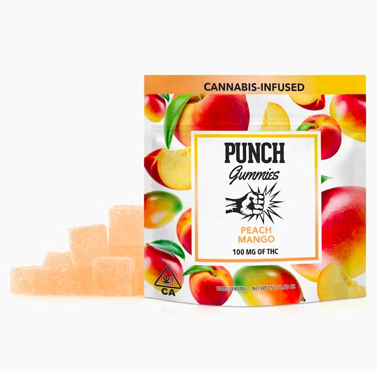 Peach Mango - Gummies - 100mg - Punch Edibles