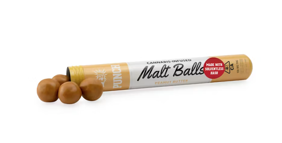 Peanut Butter - 100mg - Solventless Malt Balls - Punch Edibles