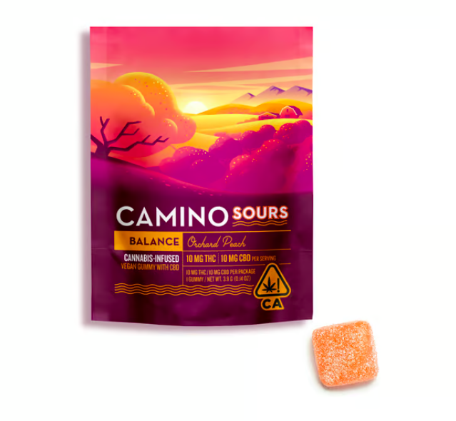 Orchard Peach - 'Balance' Sour Gummies - 1 Pieces - 10mg each - Camino